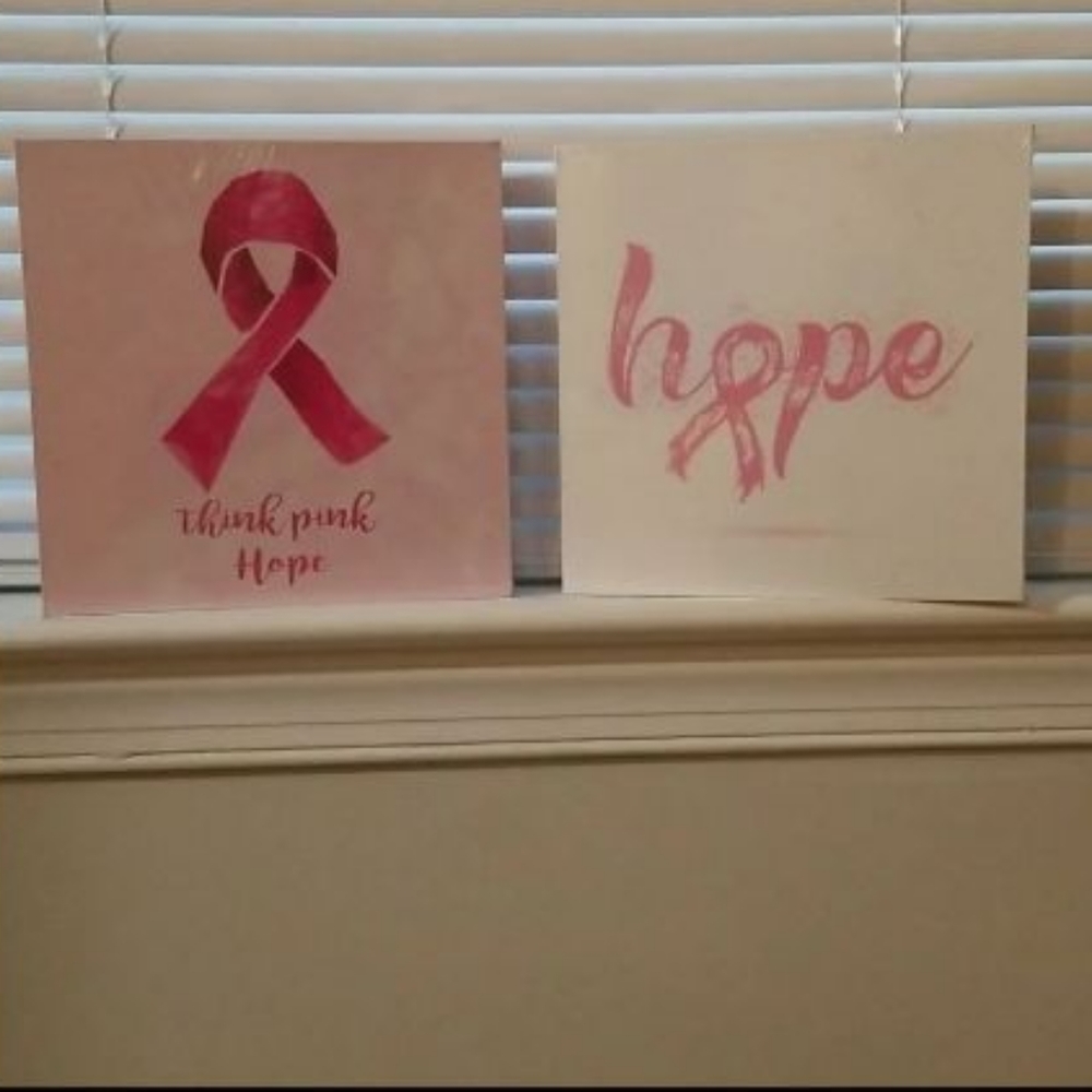 NWT Breast Cancer Awareness Wall Decor (2)